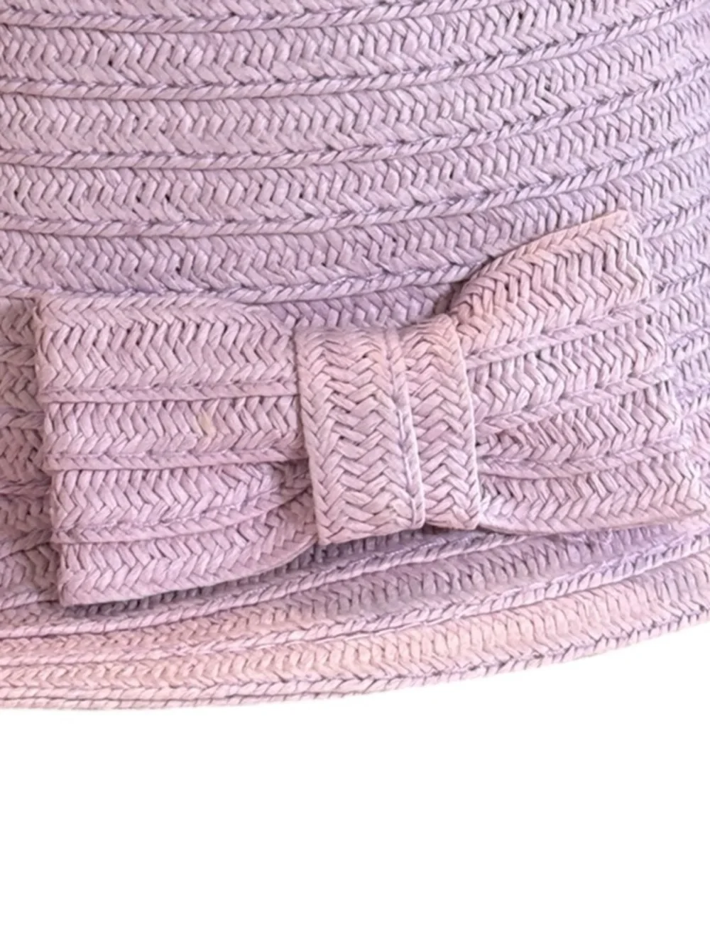 Honeyvine Hats Pink Woven Cloche Hat Bow Detail Summer Resort